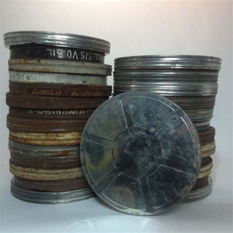 Large Metal 35mm Film Canisters 20th Century Props