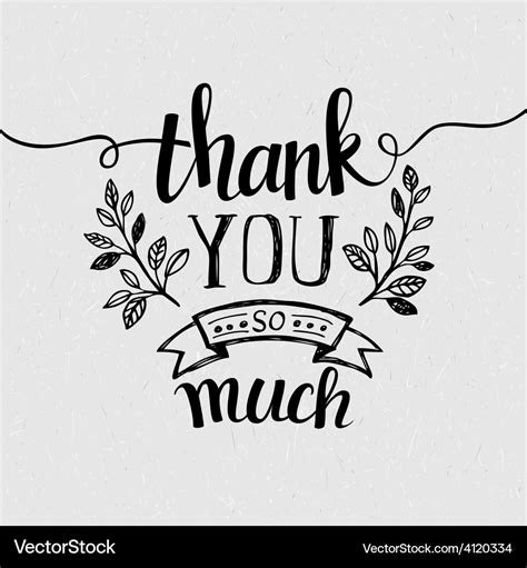 Lettering Thank You Royalty Free Vector Image Vectorstock