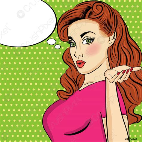 Pop Art Woman Comic Woman With Speech Bubble Stock Vector Crushpixel