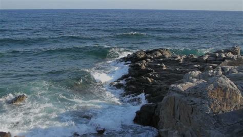 Ocean Waves Hitting Rocks Stock Footage Video 1277059 Shutterstock
