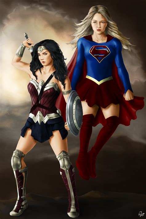 Artstation Wonder Woman And Supergirl Duet