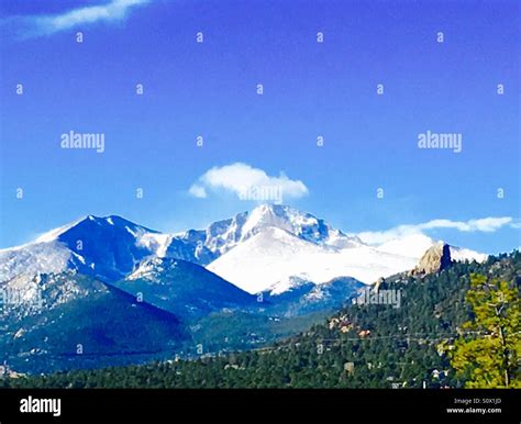Longs Peak Rocky Mountain National Park In Estes Park Colorado Stock