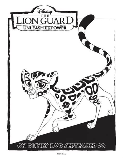 The Lion Guard Coloring Pages Unleash The Power