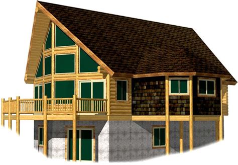 Whitetail Cabin Log Home Log Homes Loft Floor Plans Log Home Plans