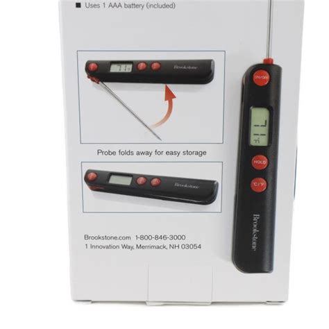 Brookstone Digital Display Meat Folding Thermometer Probe Ebay