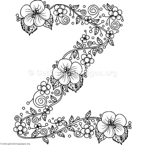 Choose your favorite coloring page and color it in bright colors. Free to Download Floral Alphabet Letter Z Coloring Pages # ...