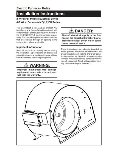 Nordyne single package heat pump r 410a users manual 708410. 35 Nordyne Furnace Parts Diagram - Wiring Diagram Database