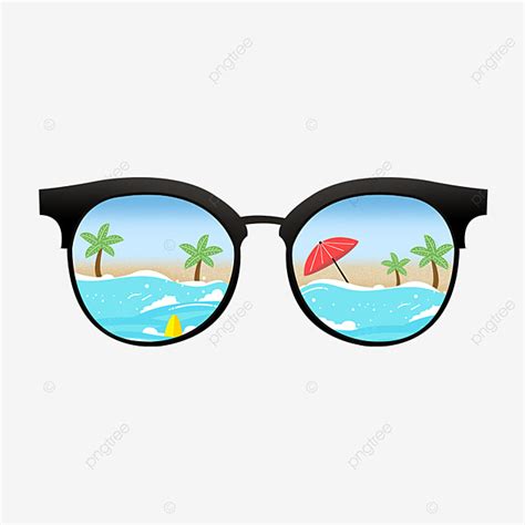 Beach Sunglasses Clipart Hd Png Summer Sunglasses Landscape Beach Sea Summer Sunglasses