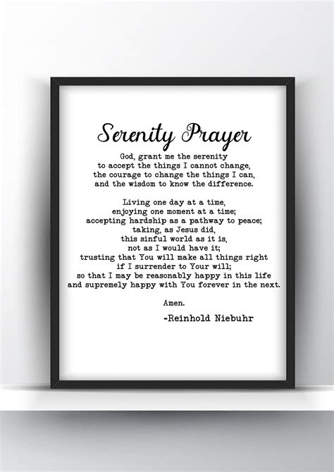 10 Best The Serenity Prayer Printable Version Printablee Com Full