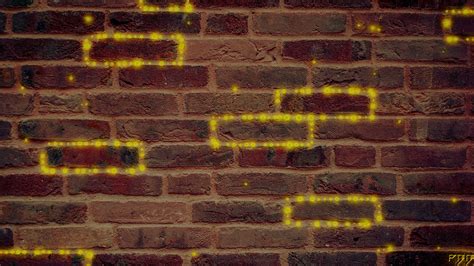 Bricks Walls Glowing Gold Wallpapers Hd Desktop And Mobile Backgrounds