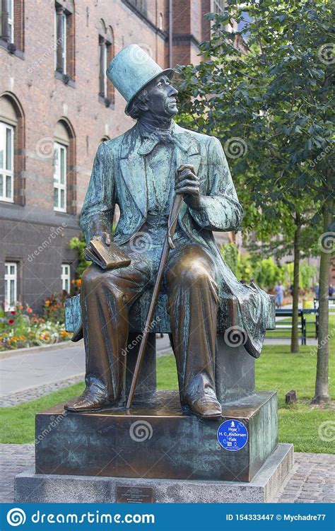 Hans Christian Andersen Statue Copenhagen Denmark Editorial