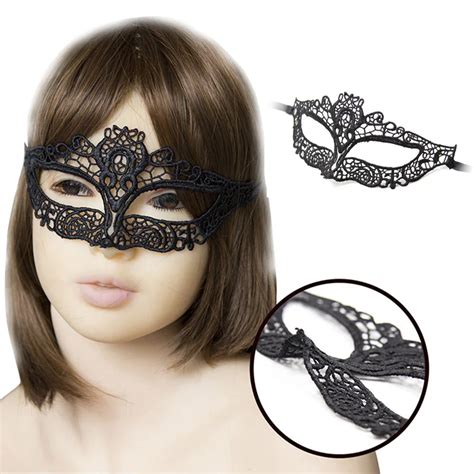 Sexy Black Fancy Dress Lace Venetian Mask Masquerade Ball Prom