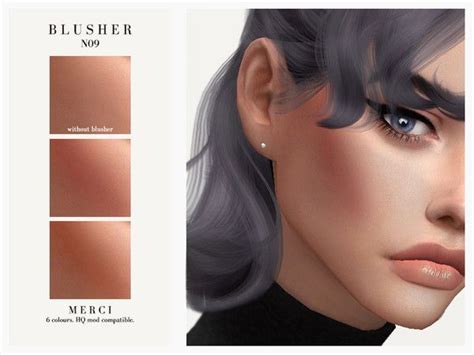 Merci S Blusher N09 Blusher Sims 4 Cc Makeup Sims 4 Collections