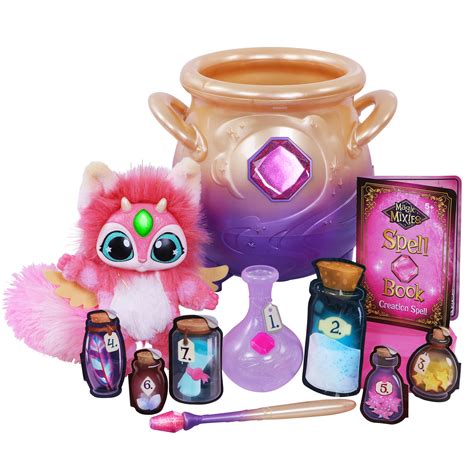 Magic Mixies Magical Misting Cauldron With Interactive Pink Plush Toy