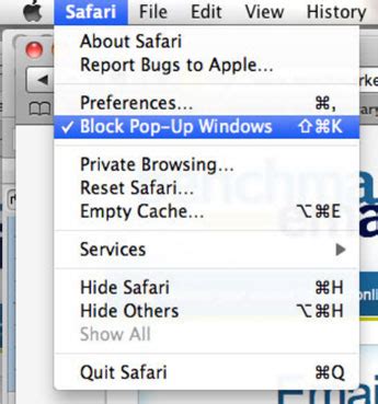 You can disable pop blocker on chrome, safari, opera, firefox or any other web browser. Mac: Come disabilitare il blocco popup in Internet Safari ...