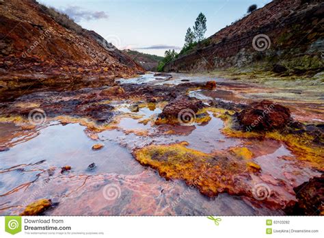 Rio Tinto River In Spain Stock Photo Image Of Industrial 63103282