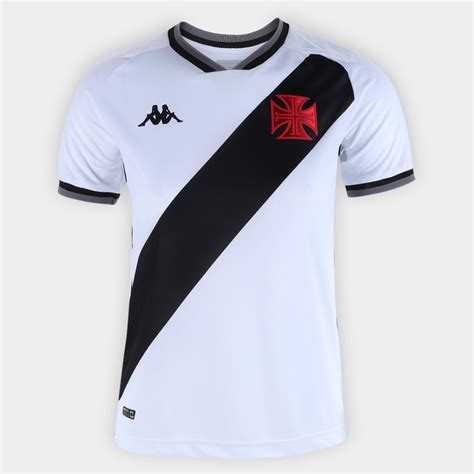 Camisa Vasco Ii 2122 Sn° Torcedor Kappa Feminina Branco Shop Vasco