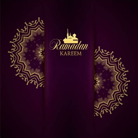 Ramadan Kareem Purple Backgrounds Vector Set 34 Free Download