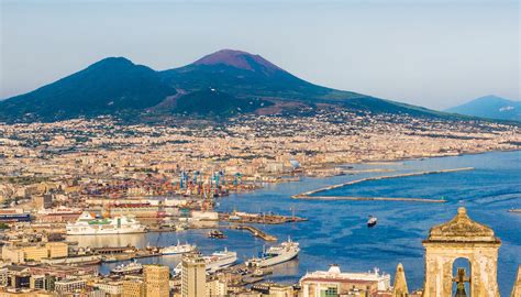 Scenic Picture Postcard View Of The City Of Napoli Naples With Foody