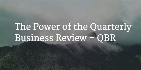 power   quarterly business review qbr