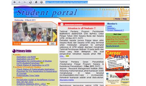 Welcome to uitm student portal; Gedung Rasa: Permohonan Kemasukan ke UiTM Sesi Jun 2011 ...