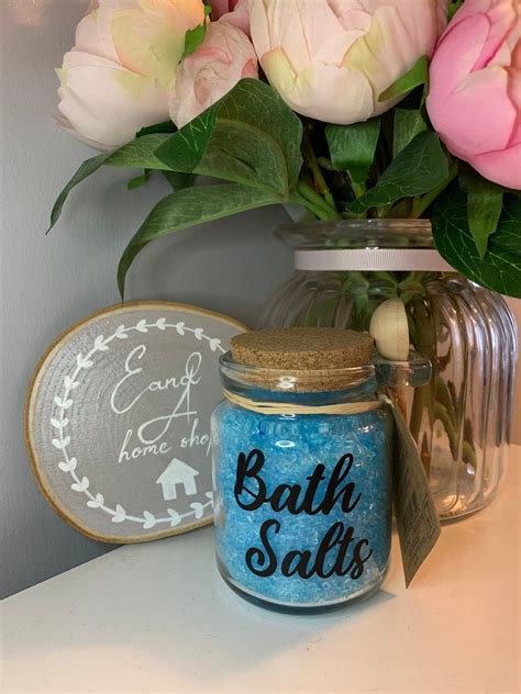 Bath Salts Glass Jar With Spoon Cork Lid T For Her Etsy