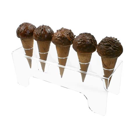 Acrylic Ice Cream Cone Holder Counter Display Ds