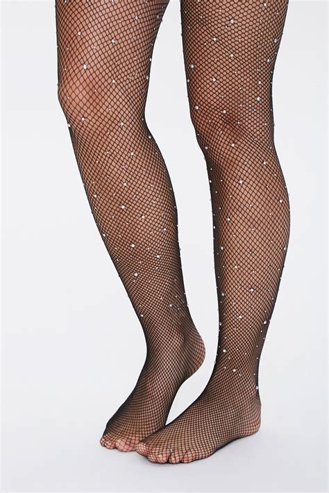 Rhinestone Fishnet Tights Tyello Com