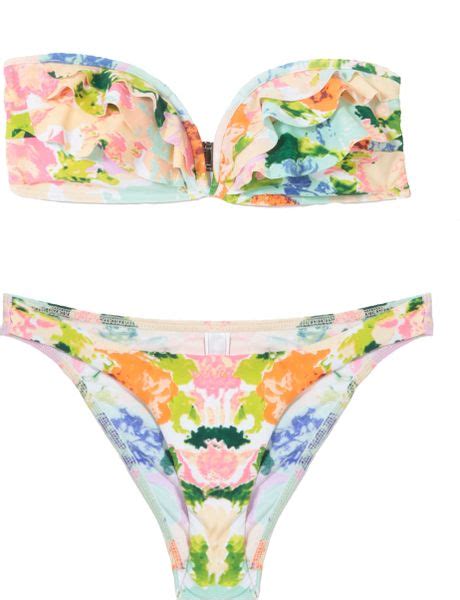 Zimmermann Brightside Frill Bikini In Floral Lyst