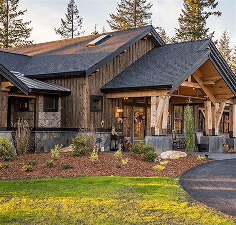 Timberhaven log & timber homes is america's premier manufacturer for log, timber frame and hybrid homes, located in middleburg, pennsylvania. A Washington Timber Home is a Hybrid Haven | Mountain home exterior, Timber house, Ranch style homes