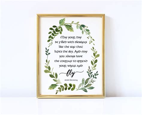 Housewarming T May Your Day Be Filled Irish Blessing Etsy