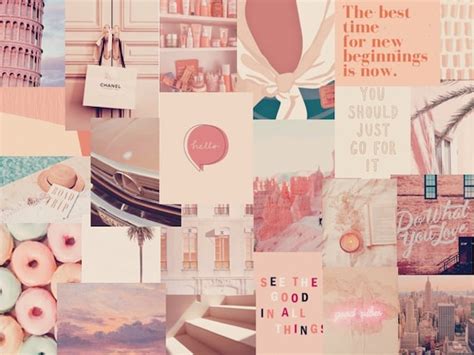 creamy pink mood board 24pc download etsy