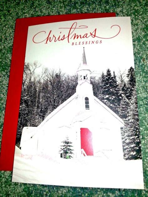 16 Hallmark Dayspring Religious Christmas Cards Snowy Chapel Boxed Set