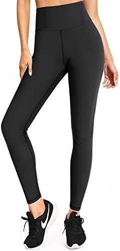 promover yoga pants with back pockets womens high waist stretch workout leggings