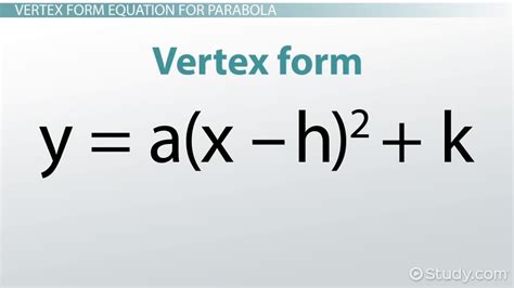 Writing Standard Form Equations For Parabolas Definition And Explanation