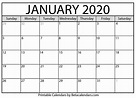 January Free Printable Calendar