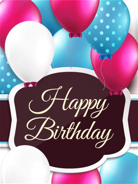 polkadots birthday balloon card birthday greeting cards  davia