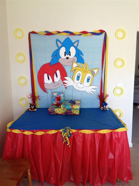 Sonic Birthday Party Decor Hand Painted Poster Board Character Heads