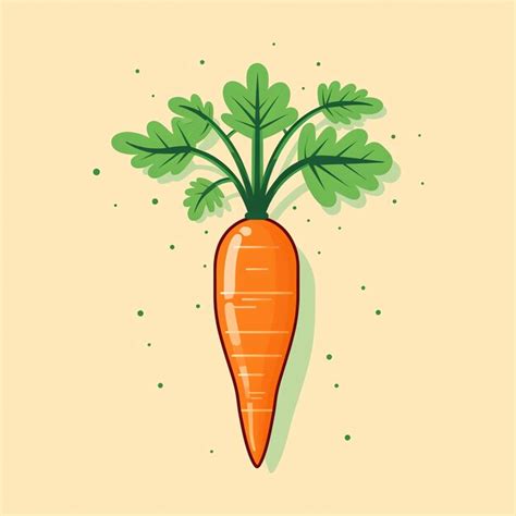 Premium Ai Image A Carrot With Green Leaves
