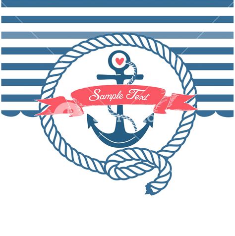 Cute Nautical Background With Anchor Royalty Free Stock Image Storyblocks