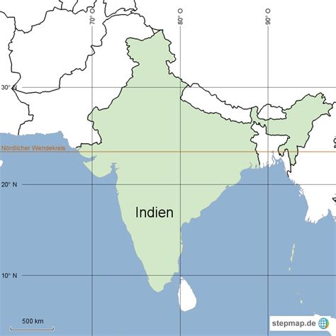 Auf dem mehrangarh fort, jodhpur, indien. StepMap - Indien - Lage im Gradnetz - Landkarte für ...