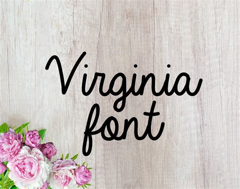 Fonts Virginia Font Otf Font Svg Wedding Font Svg Cutfile Calligraphy