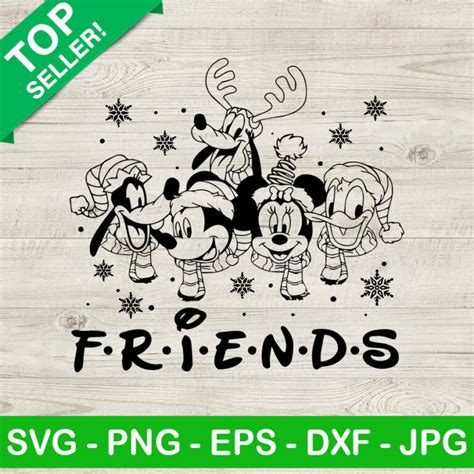 Mickey friends christmas SVG, Mickey mouse and friends christmas head