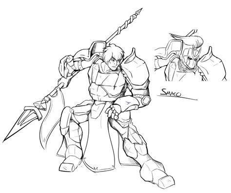 Lineart Knight By Zmaco On Deviantart