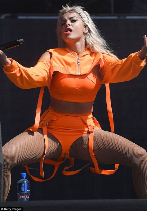 Bebe Rexha Performs At V Festival In Tangerine Hot Pants And Hoody For