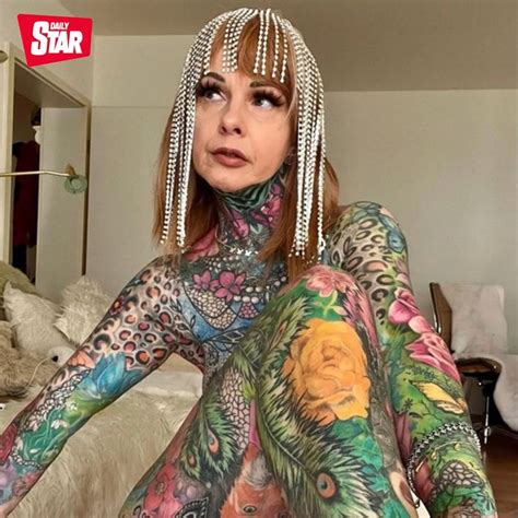 Tattooed Gran Strips Down To Flaunt £25k Inkings Mega Cool Granny By Daily Star
