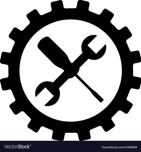 Wrench And Screwdriver Mechanic Tools Icon Vector Image