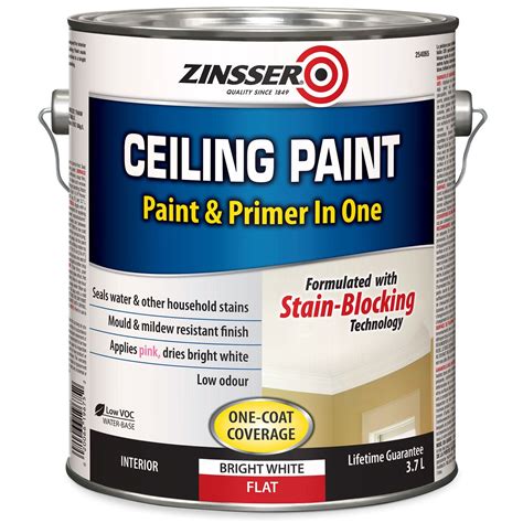 Zinsser 378 L Can White Water Based Ceiling Paint And Primer Interior