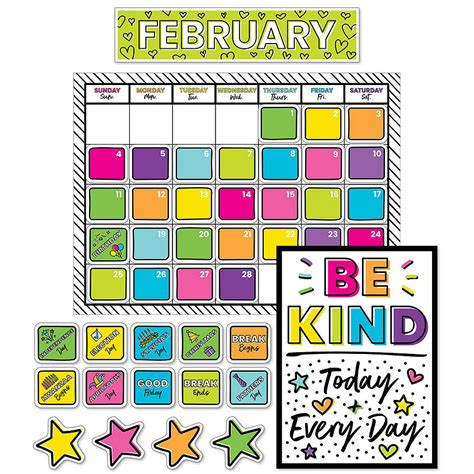 Carson Dellosa Education Kind Vibes Calendar Bulletin Board Set