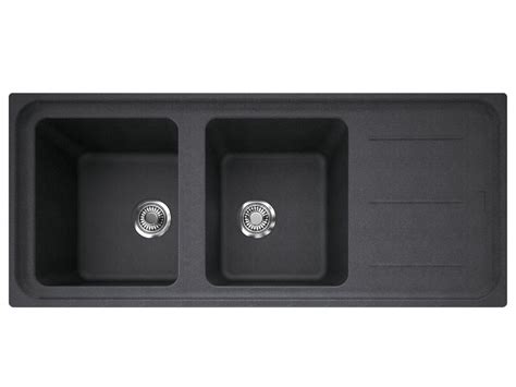 Franke Impact Granite Reversible Double Bowl Sink Only With Drainer